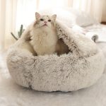 Cat Plush Comfy Calming Nesting Bed
