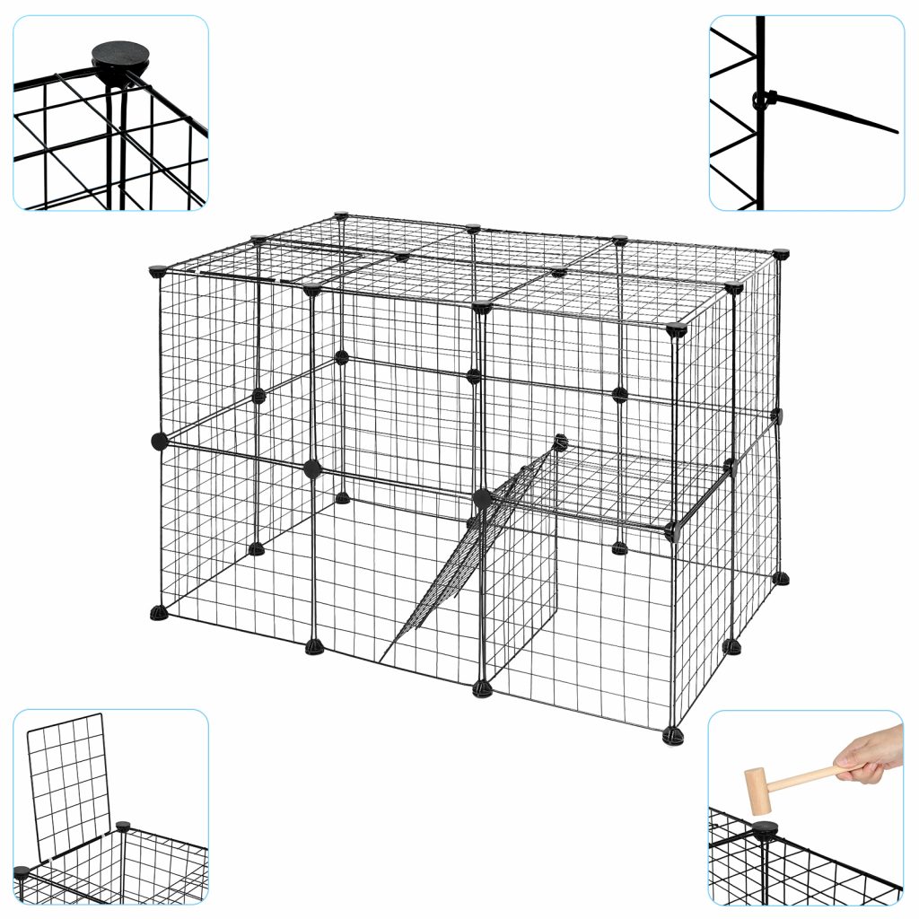 Foldable Pet Playpen Crate Iron Fence